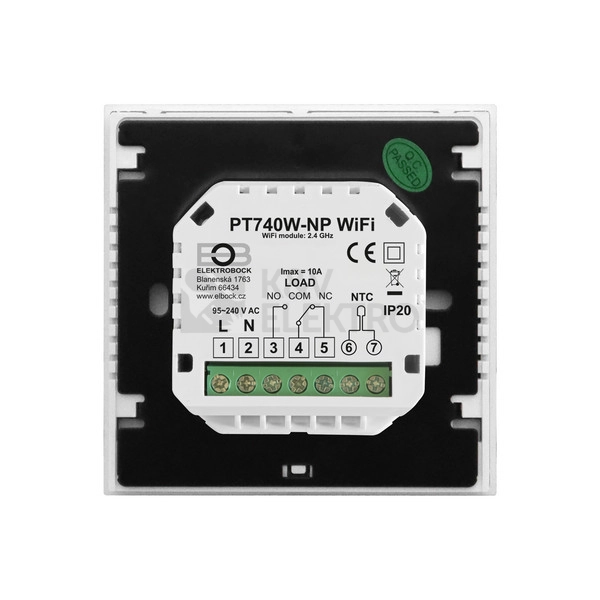 Obrázek produktu WiFi termostat ELEKTROBOCK PT740W-NP bílý 6