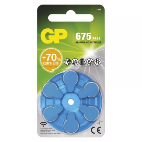 Knoflíková baterie do naslouchadel GP ZA675 PR44