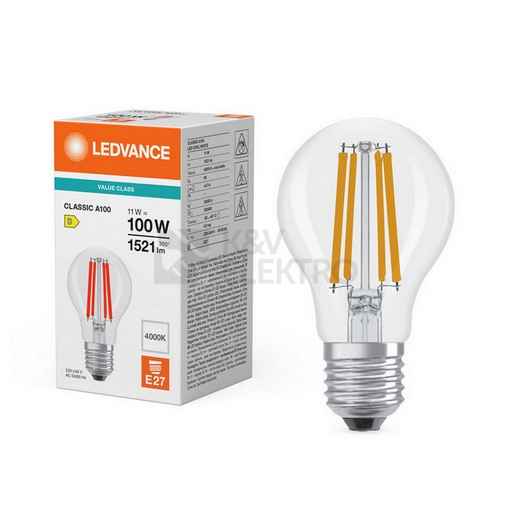 Obrázek produktu LED žárovka E27 LEDVANCE Filament 11W (100W) neutrální bílá (4000K) 2