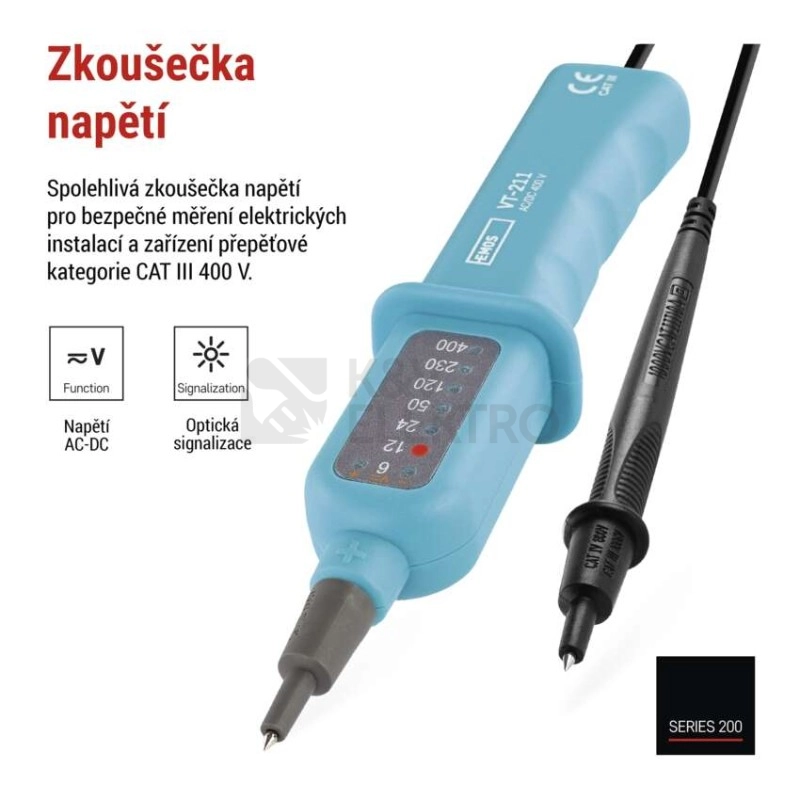 Obrázek produktu Zkoušečka napětí VT-211 EMOS M003BN 8