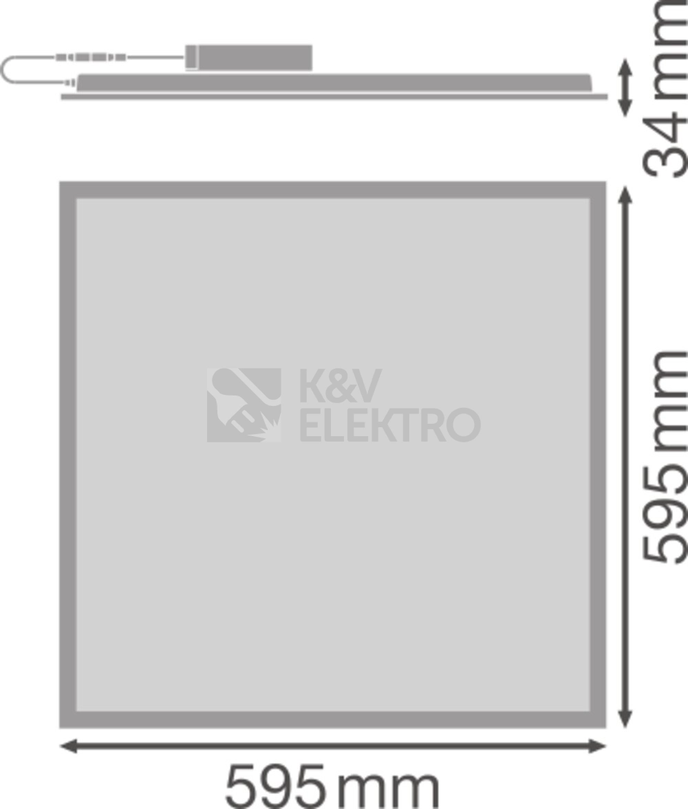 Obrázek produktu LED panel LEDVANCE Compact 600x600mm 26W/4000K neutrální bílá UGR<19 6