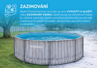 Bazén Florida 3,05x0,91m ŠEDÉ DŘEVO se skimmerem Marimex 10340316 (obrázek 6)