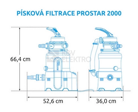 Obrázek produktu Filtrace písková ProStar 2000 (bez hadic) Marimex 10604352 3