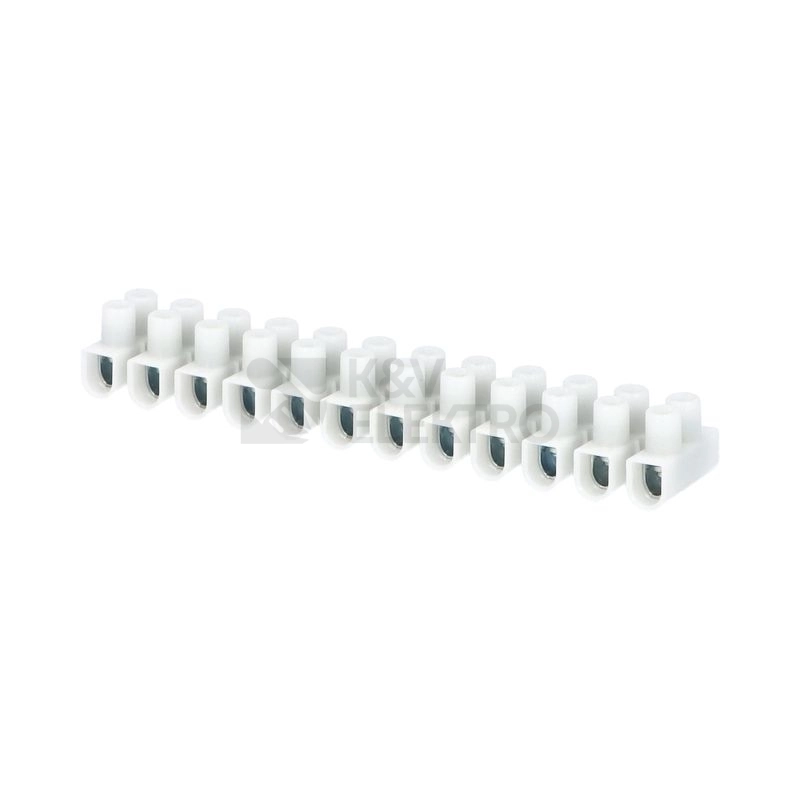 Obrázek produktu Svorkovnice lámací pozink PA2U 12x0,5-4mm2 bílá (čokoláda) 1100103 0