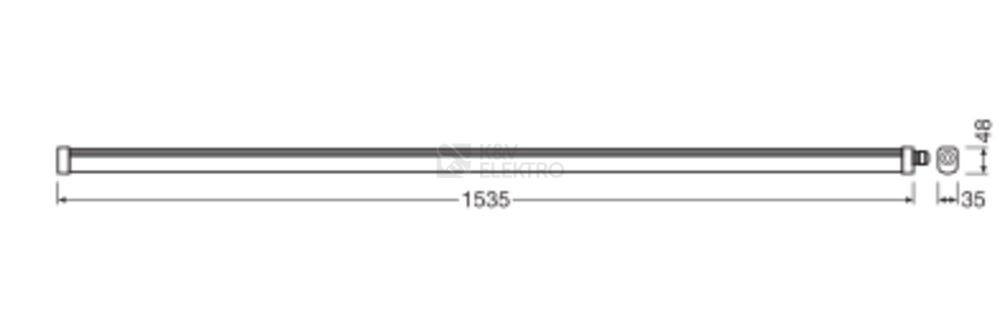 Obrázek produktu Zářivka LEDVANCE Damp Proof Slim Value 1500mm 39W/6500K studená bílá IP65 1