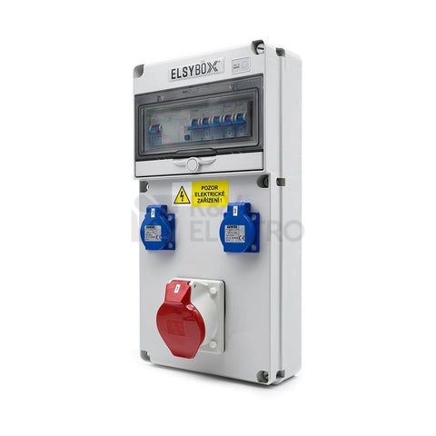 Obrázek produktu Zásuvková skříň ELSYBOX IP44 2x230V 1x400V/16A/5p P692F00120F jištěná s chráničem
1