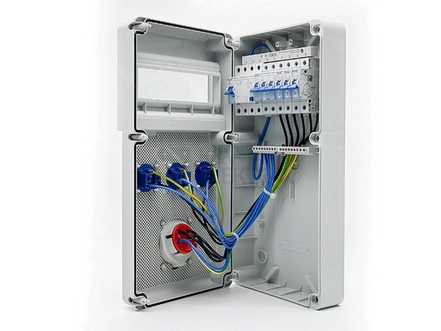 Obrázek produktu Zásuvková skříň ELSYBOX IP44 2x230V 1x400V/16A/5p P692F00120F jištěná s chráničem
2
