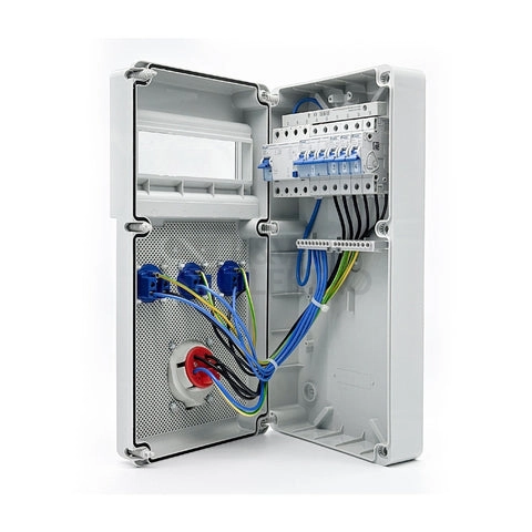 Obrázek produktu Zásuvková skříň ELSYBOX IP44 2x230V 1x400V/16A/5p P692F00120F jištěná s chráničem
7