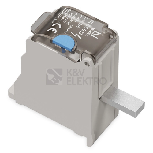 Obrázek produktu Svorka rozbočovací připojovací vstup 16mm2 / výstup 3x6mm2 Al/Cu 63A NORDEL NLBC 633 1