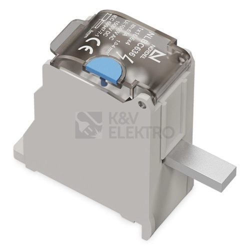 Obrázek produktu Svorka rozbočovací připojovací vstup 16mm2 / výstup 6x4mm2 Al/Cu 63A NORDEL NLBC 636 1