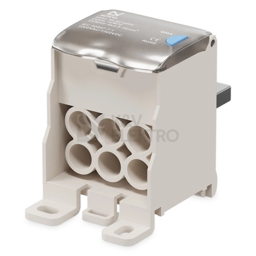 Obrázek produktu Svorka rozbočovací připojovací vstup M10 / výstup 6x16mm2 Al/Cu 400A NORDEL NLBC 4006 0