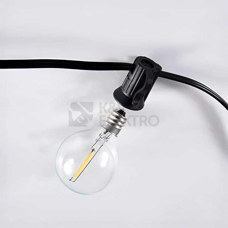Obrázek produktu LED venkovní řetěz s žárovkami 25 žárovek 15m+5m 750lm teplá bílá WO794-1 5