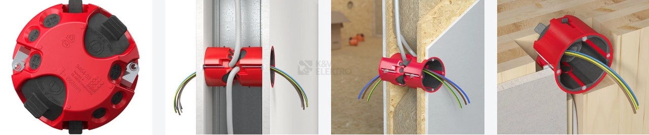 Obrázek produktu  Protipožární krabice do sádrokartonu KAISER HWD 68+ 9464-03 hluboká 1