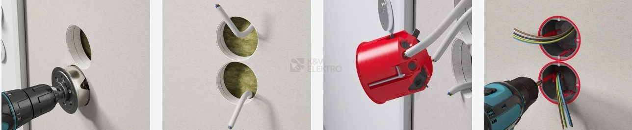 Obrázek produktu  Protipožární krabice do sádrokartonu KAISER HWD 68+ 9464-03 hluboká 3