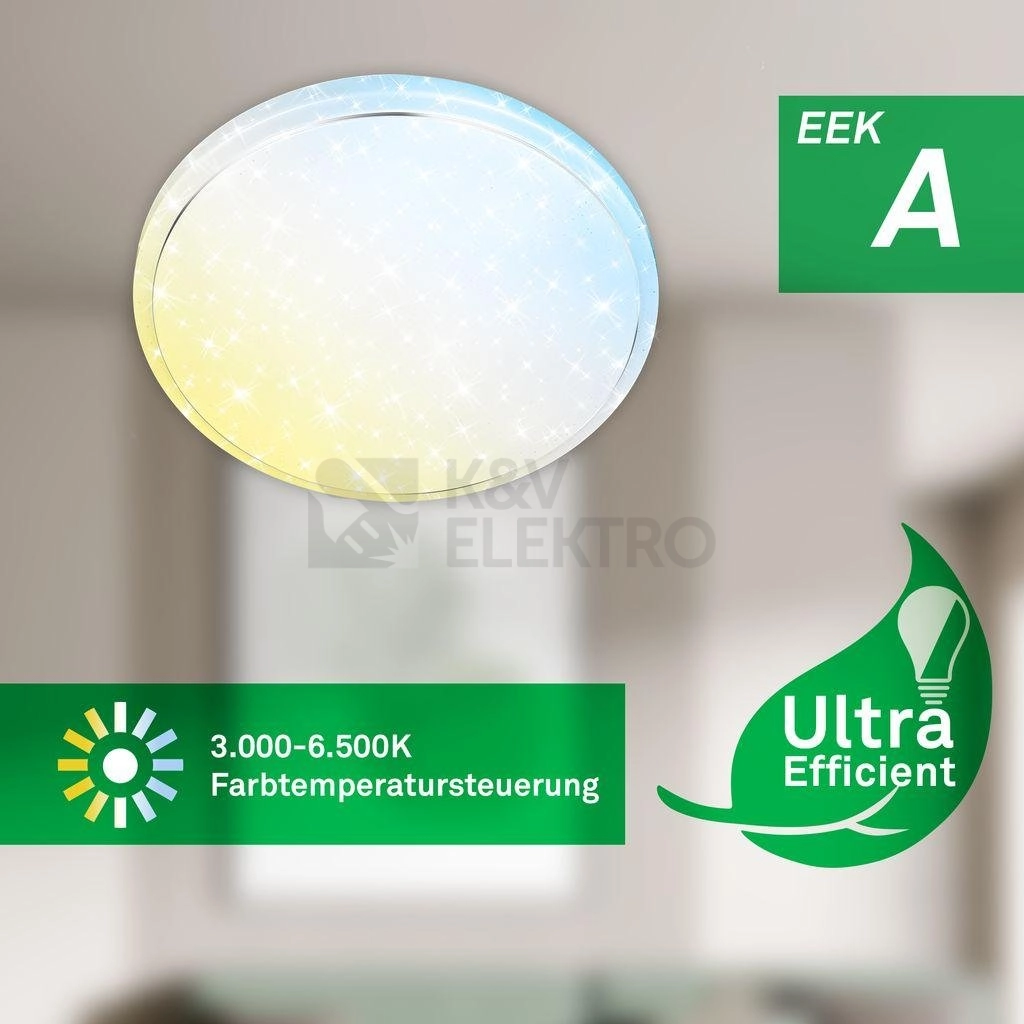Obrázek produktu Stropní LED svítidlo BRILONER Star A průměr 48cm 19,5W stmívatelné dálkovým ovladačem CCT bílé 3869016 3