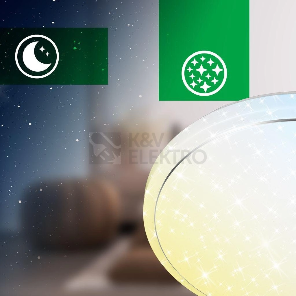 Obrázek produktu Stropní LED svítidlo BRILONER Star A průměr 48cm 19,5W stmívatelné dálkovým ovladačem CCT bílé 3869016 5