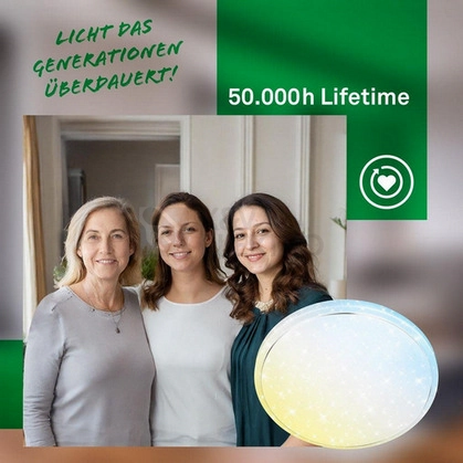 Obrázek produktu Stropní LED svítidlo BRILONER Star A průměr 48cm 19,5W stmívatelné dálkovým ovladačem CCT bílé 3869016 7