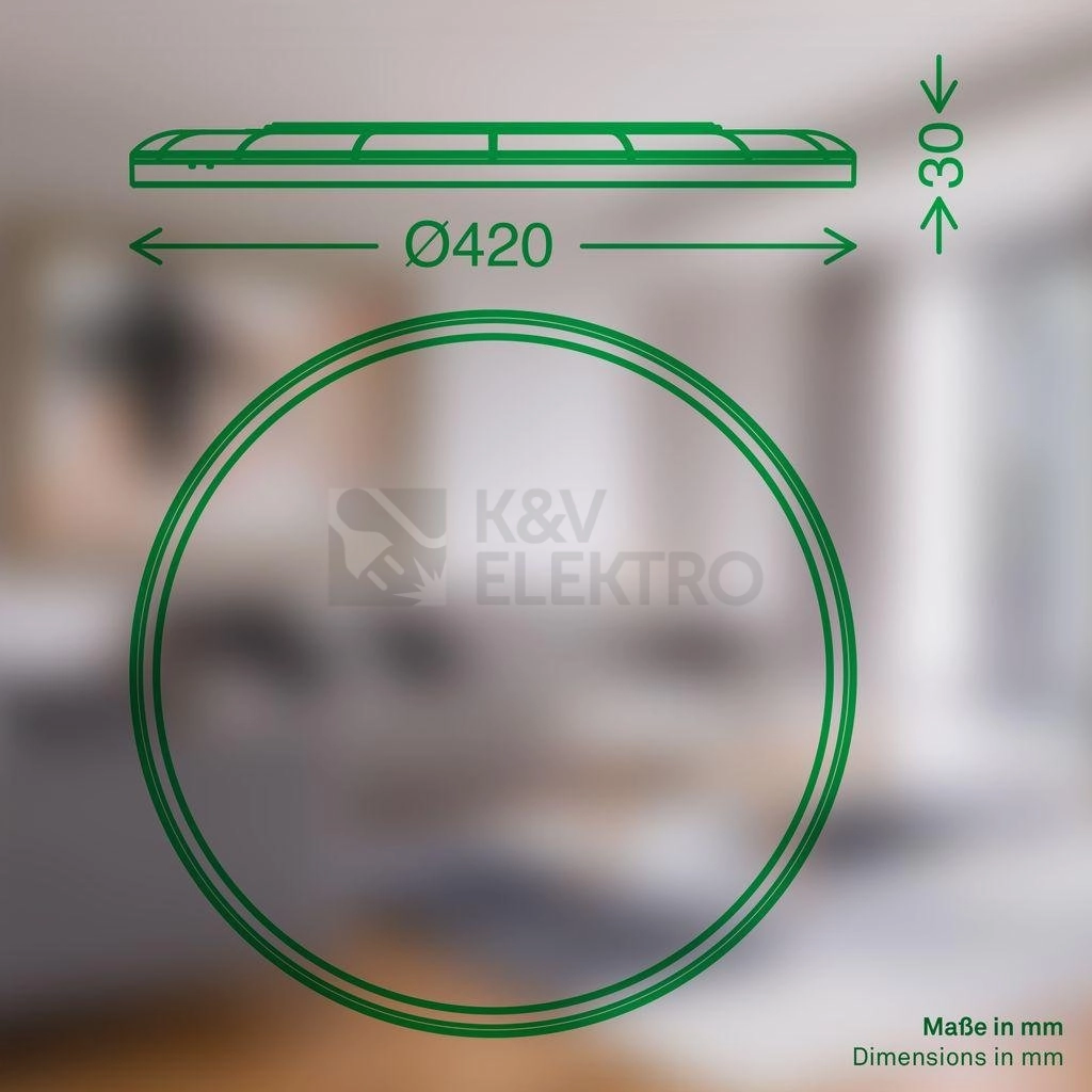 Obrázek produktu LED svítidlo BRILONER Tava A průměr 42cm 14W stmívatelné CCT bílé 3884016 1