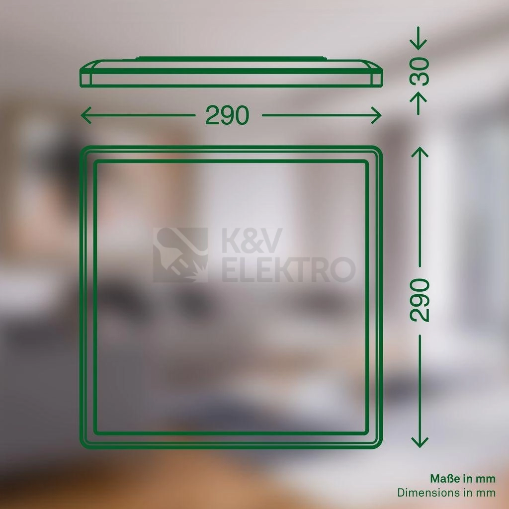 Obrázek produktu LED svítidlo BRILONER Tava A 29,3x29,3cm 11W stmívatelné CCT bílé 3885016 1