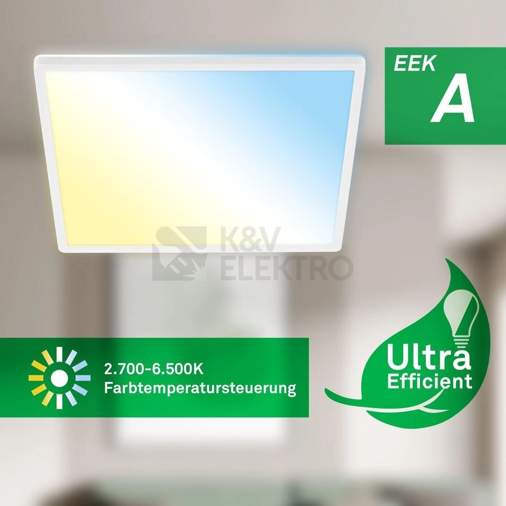Obrázek produktu LED svítidlo BRILONER Tava A 42x42cm 14W stmívatelné CCT bílé 3886016 1