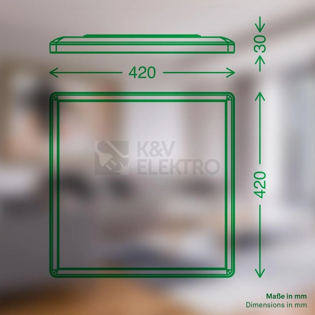 Obrázek produktu LED svítidlo BRILONER Tava A 42x42cm 14W stmívatelné CCT bílé 3886016 8