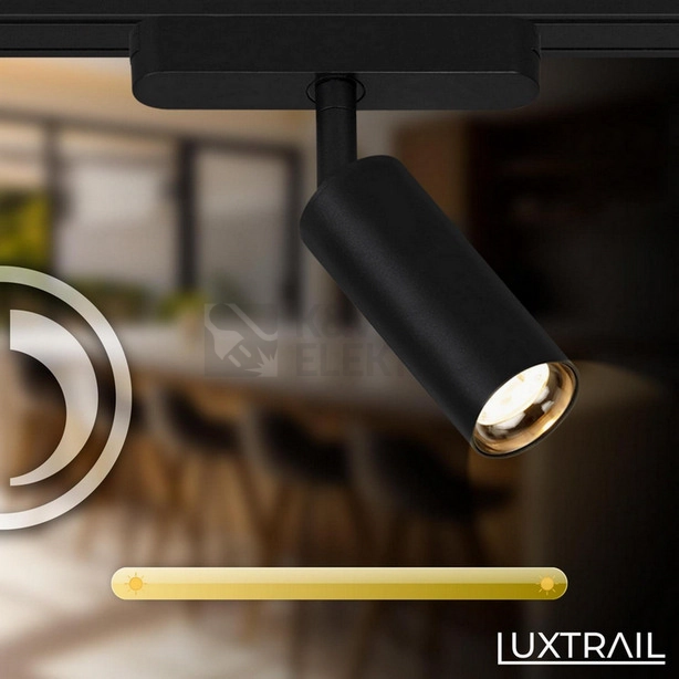 Obrázek produktu Startovací sada lištový systém BRILONER 200cm 2x 48V lišta 4 LED spoty s trafem černá 8025045 1