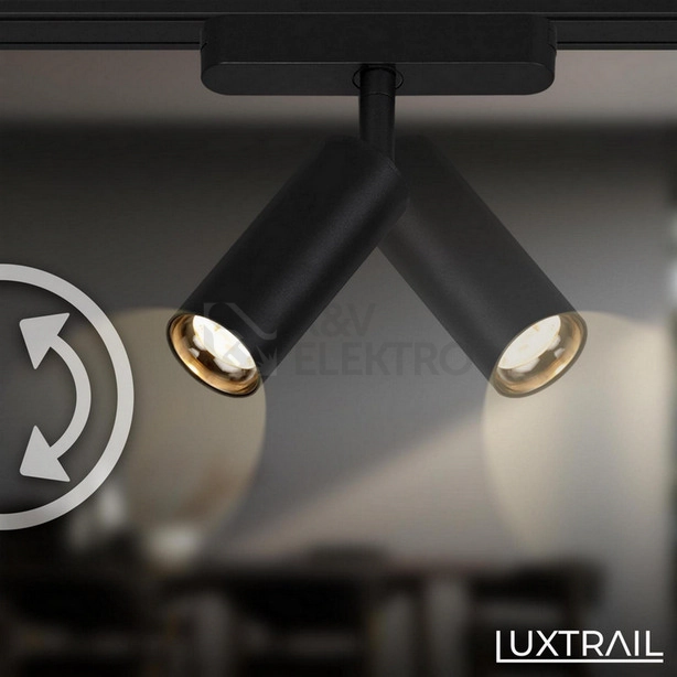 Obrázek produktu Startovací sada lištový systém BRILONER 200cm 2x 48V lišta 4 LED spoty s trafem černá 8025045 7