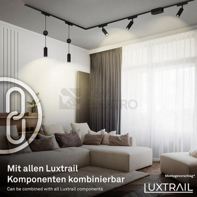 Obrázek produktu Lištový systém BRILONER Luxtrail prodlužovací sada 2x LED spoty černá 8026025 4