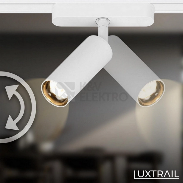 Obrázek produktu Lištový systém BRILONER Luxtrail prodlužovací sada 2x LED spoty bílá 8026026 8