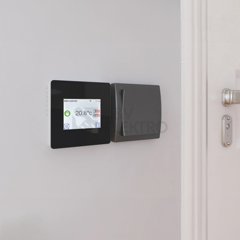 Obrázek produktu Termostat podlahový dotykový Fenix TFT WiFi RF-modul 4200144 černý 2