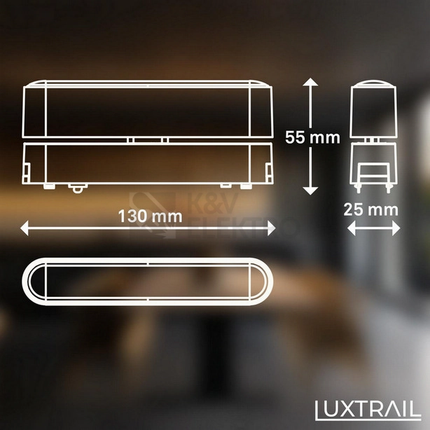 Obrázek produktu Lištové LED svítidlo BRILONER Luxtrail 48V Tracklight 5,5W nastavitelné černá 8030015 7