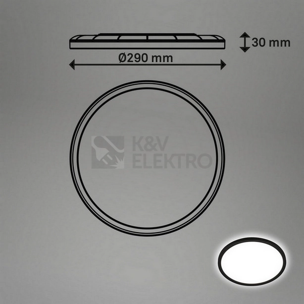 Obrázek produktu LED svítidlo do koupelny BRILONER Pulap IP44 černá 3820415 5