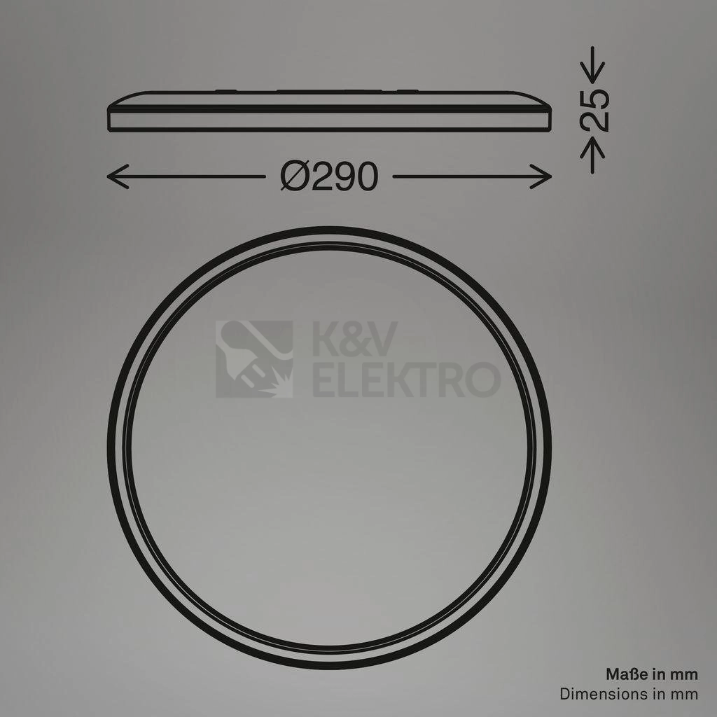 Obrázek produktu LED svítidlo BRILONER Pulap průměr 29,3cm 18W IP54 neutrální bílá chrom 3872018 1