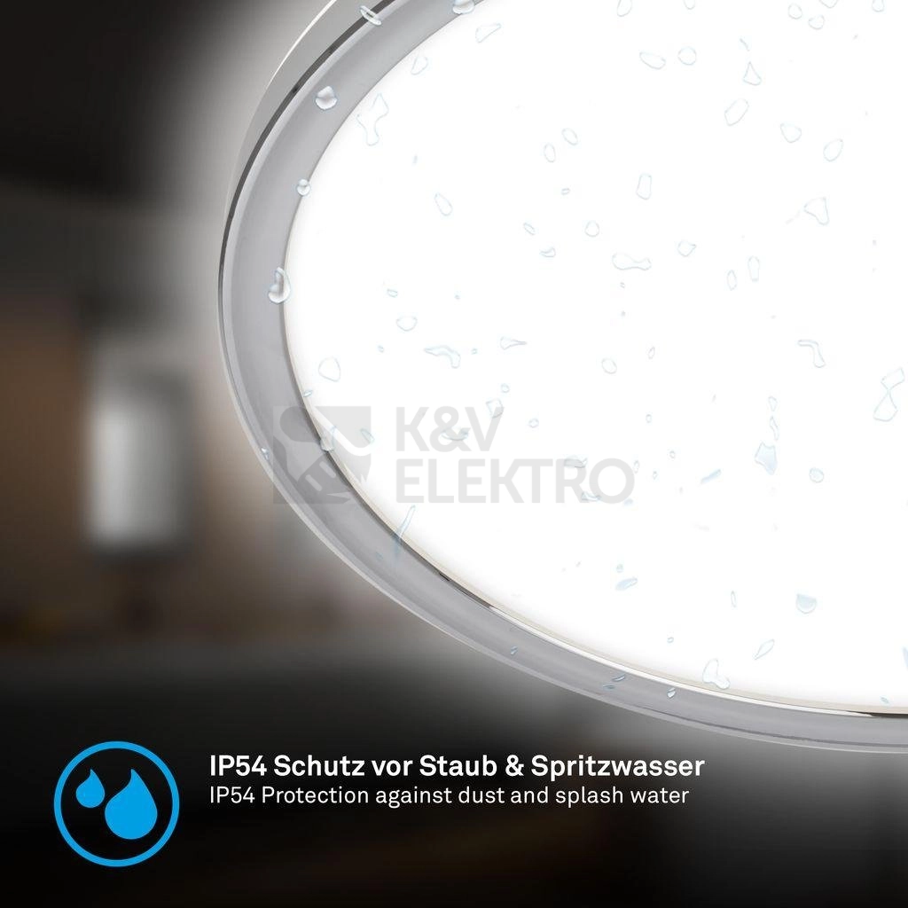 Obrázek produktu LED svítidlo BRILONER Pulap průměr 29,3cm 18W IP54 neutrální bílá chrom 3872018 5