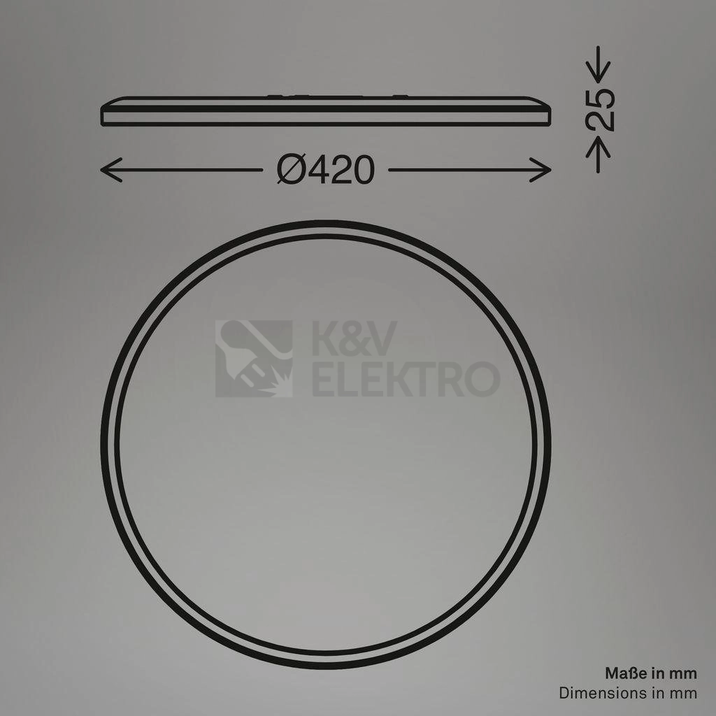 Obrázek produktu LED svítidlo BRILONER Pulap průměr 42cm 22W IP54 neutrální bílá chrom 3873018 8