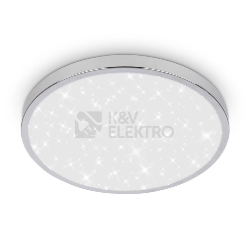 LED stropní svítidlo BRILONER Tak průměr 24cm 12W IP44 hvězdné nebe chrom 3933018