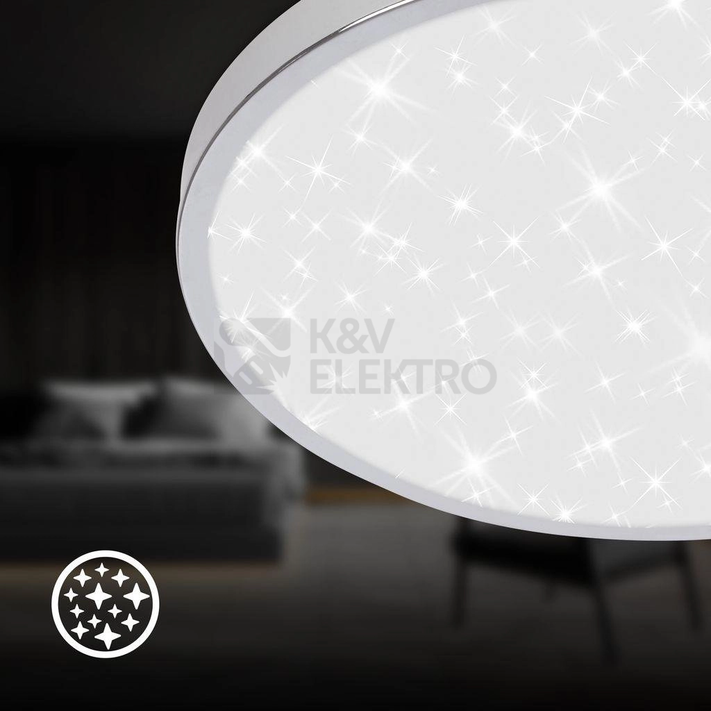 Obrázek produktu LED stropní svítidlo BRILONER Tak průměr 24cm 12W IP44 hvězdné nebe chrom 3933018 3