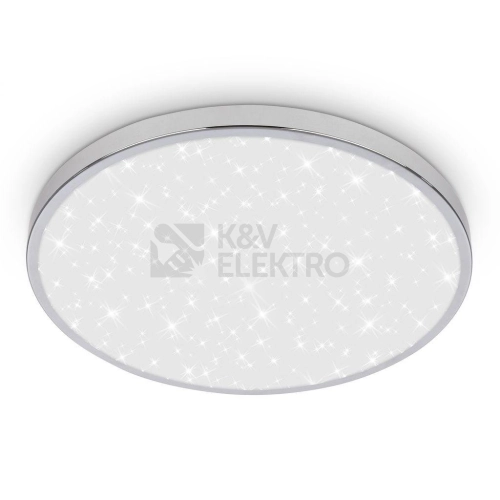 LED stropní svítidlo BRILONER Tak průměr 33cm 22W IP44 hvězdné nebe chrom 3934018