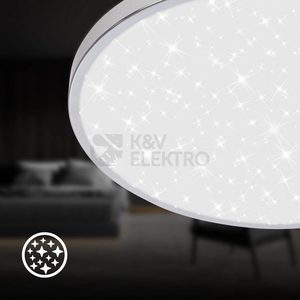 Obrázek produktu LED stropní svítidlo BRILONER Tak průměr 33cm 22W IP44 hvězdné nebe chrom 3934018 3