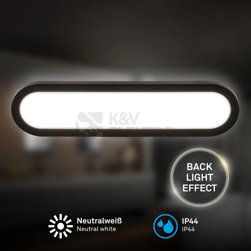 Obrázek produktu LED svítidlo k zrcadlu BRILONER Pil 10W 35cm neutrální bílá černá 2193015 2