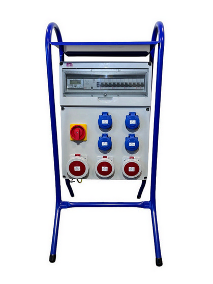 Staveništní rozvaděč ETI EDS19S RCD 4/3 16/32/VYP/E B elektroměr vypínač chránič zásuvky 1x32A 5p 2x16A 5p 4x230V 004483520