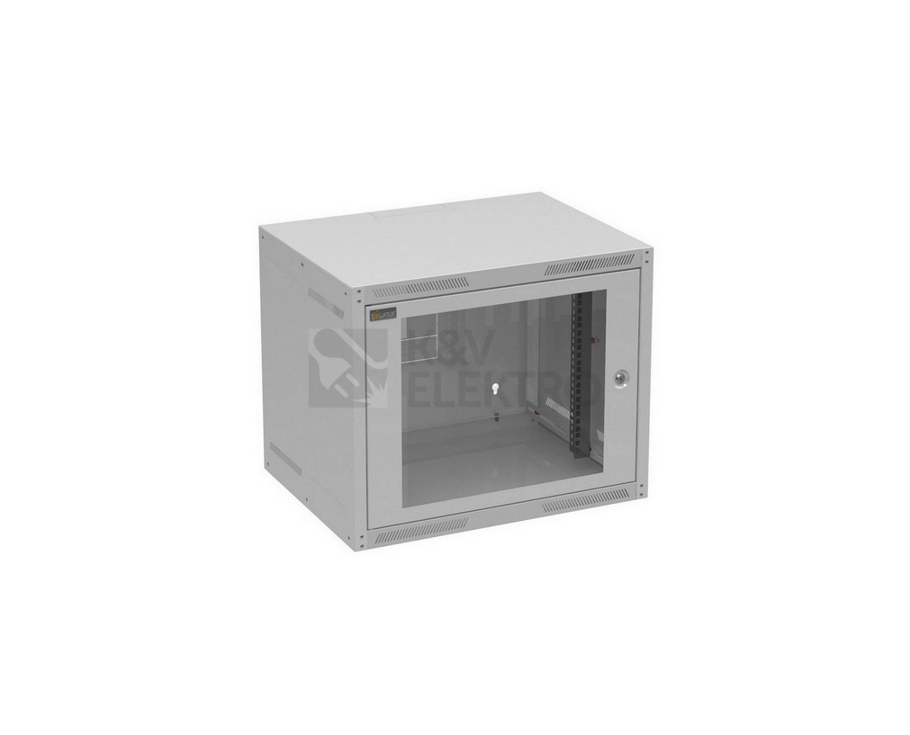 Obrázek produktu Nástěnný datový rozvaděč 19" výška 9U (497mm) H=450mm Š=600mm šedý Solarix GrandN-9U-645-11-G 0