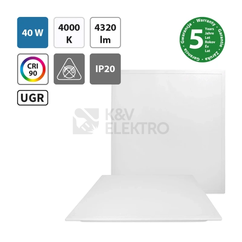 Obrázek produktu LED PANEL OFFICE UGR 40W ML-413.518.32.0 6