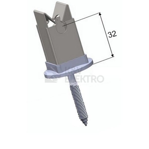 Obrázek produktu Podpěra vedení kovový klips na stěnu vrut 40mm D T TECHNIC PV 17 K8/40 nerez 442094 0