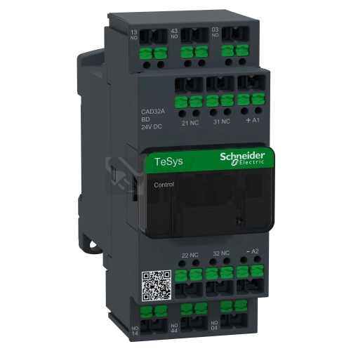Řídicí relé 24VDC Schneider Electric TeSys Deca 3Z+2V 24V DC snap-in svorky CAD32ABD