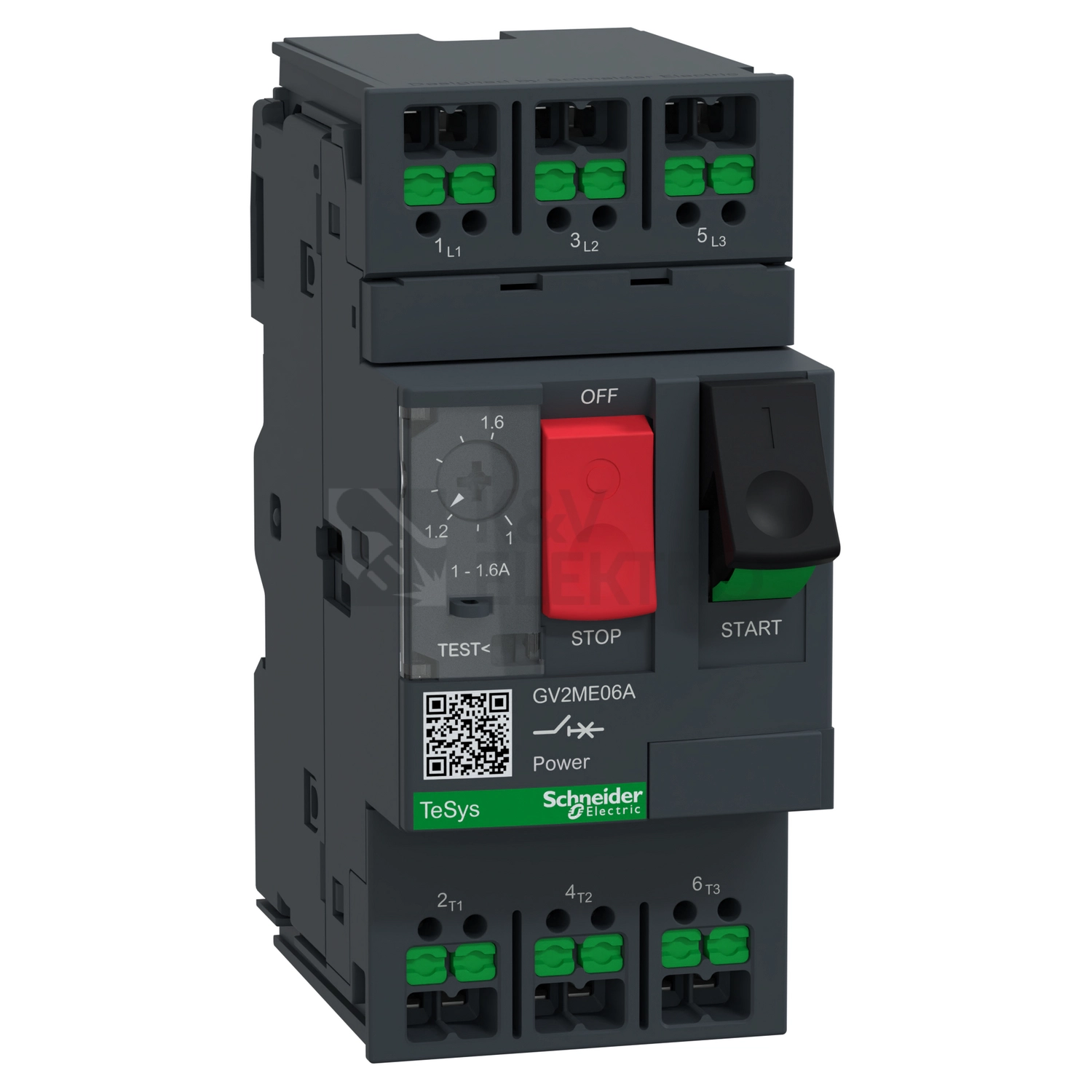 Obrázek produktu Motorový spouštěč Schneider Electric TeSys Deca snap-in svorky GV2ME06A 1-1,6A 0