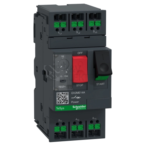 Motorový spouštěč Schneider Electric TeSys Deca snap-in svorky GV2ME14A 6-10A