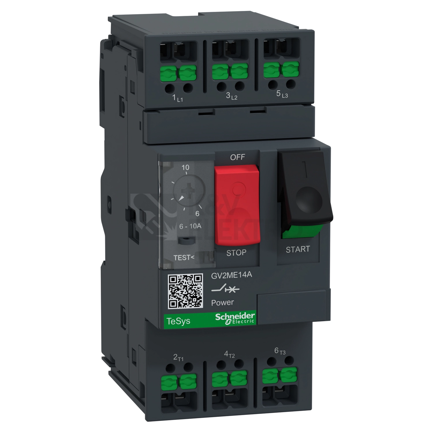 Obrázek produktu Motorový spouštěč Schneider Electric TeSys Deca snap-in svorky GV2ME14A 6-10A 0