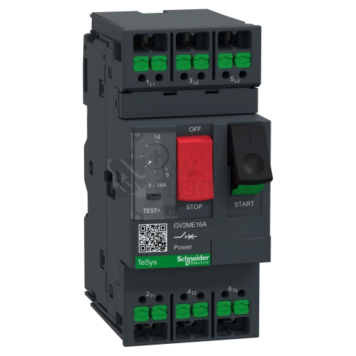 Motorový spouštěč Schneider Electric TeSys Deca snap-in svorky GV2ME16A 9-14A