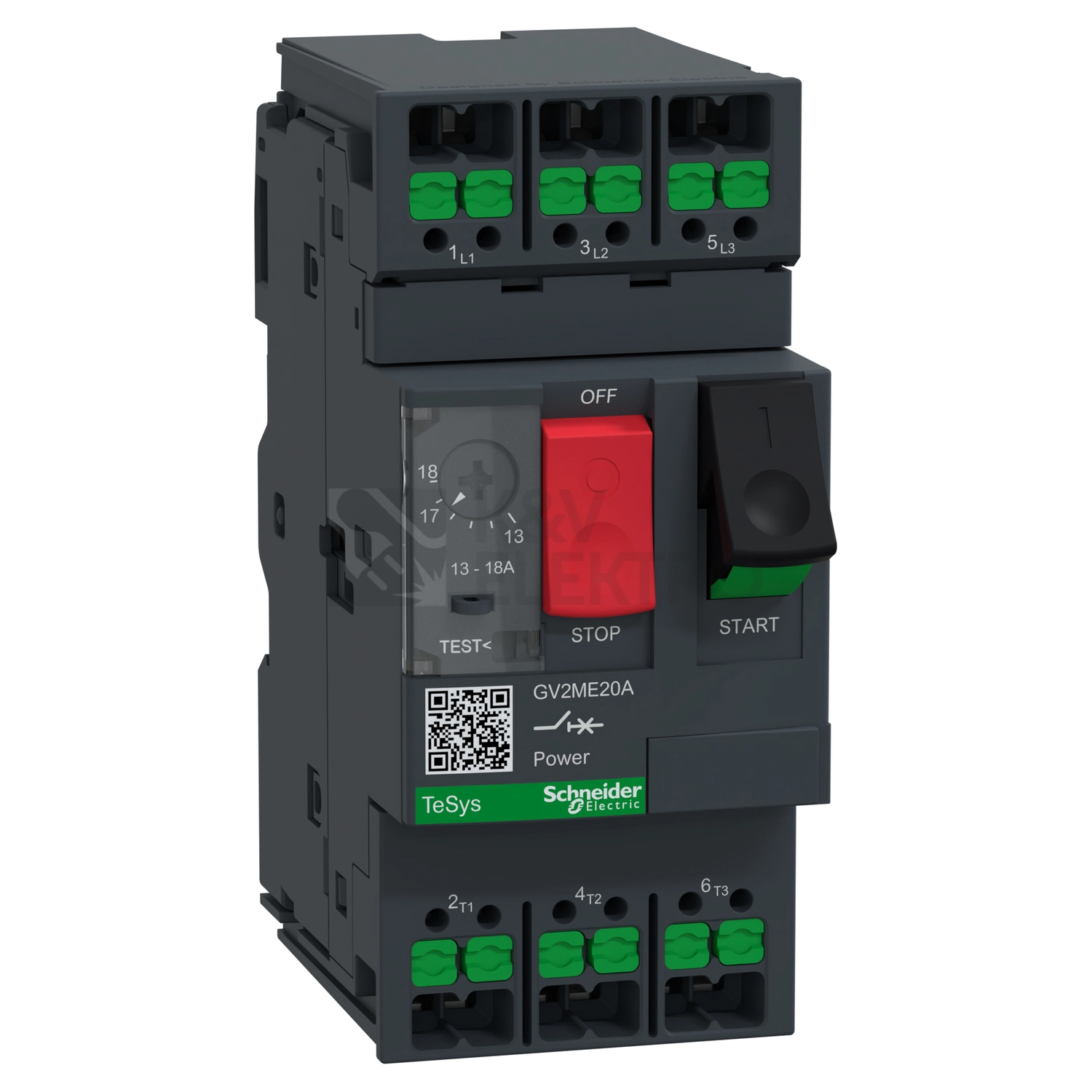 Obrázek produktu Motorový spouštěč Schneider Electric TeSys Deca snap-in svorky GV2ME20A 13-18A 0